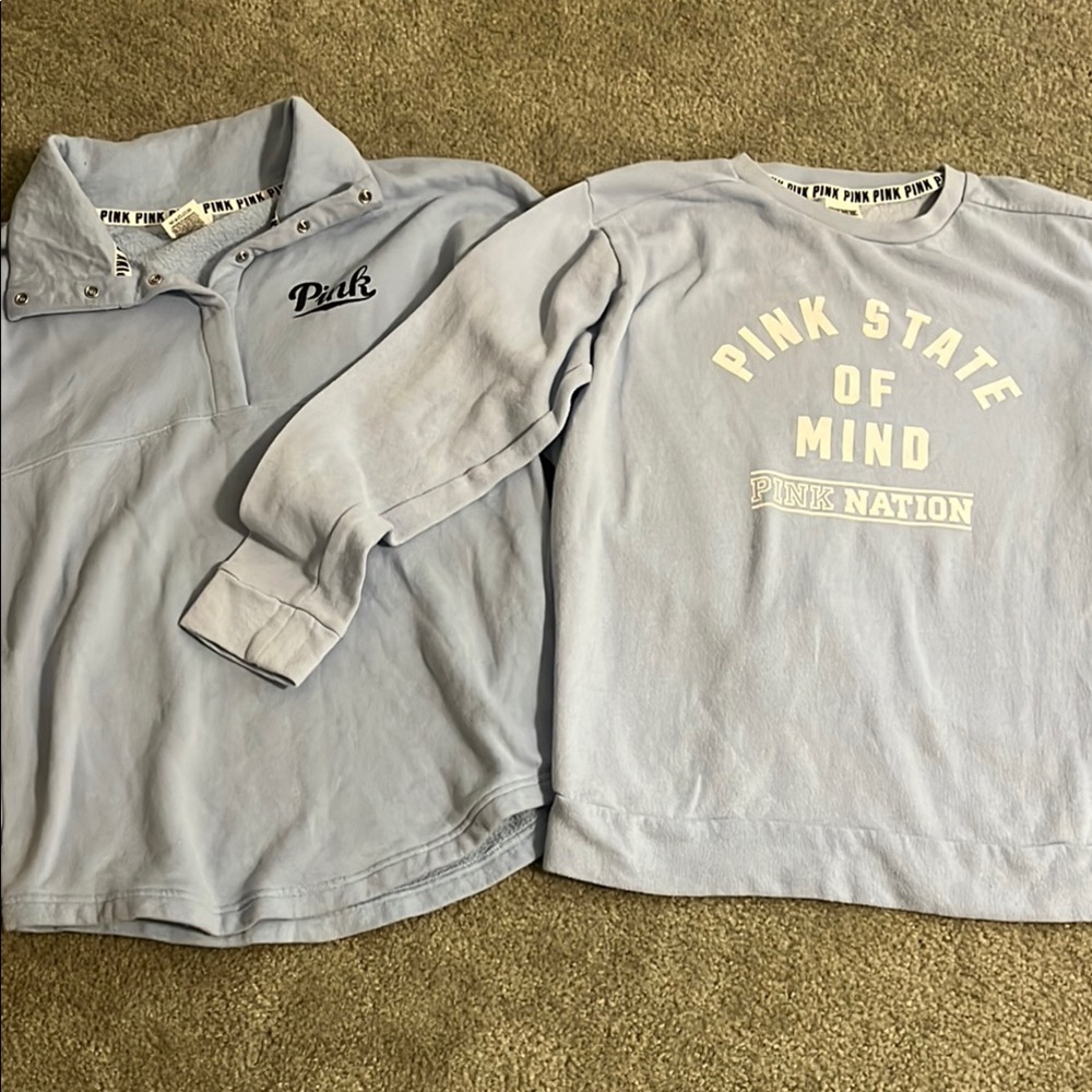 Bundle of two Victoria secret PINK sweatshirts.